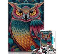 Rompecabezas para Adultos de 1000 Piezas de un Lindo búho para Adolescentes, Juguetes educativos, Juegos antiestrés, cumpleaños (tamaño 38x26cm)