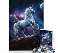 Rompecabezas para Adultos de 1000 Piezas de Unicornio cósmico Juguetes antiestrés Grandes Regalos y Juguetes Juegos relajantes Entrena tu Cerebro y Tus Manos tamaño 50x75cm