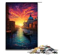 Rompecabezas para Adultos de 1000 Piezas de Venecia Italia Rompecabezas de Madera para Adultos Juegos Familiares Regalos de cumpleaños y Navidad 75 x 50 cm