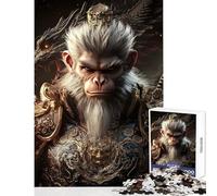 Rompecabezas para Adultos de 1000 Piezas de Wukong el Rey Mono Juego Interactivo Regalos para Mujeres Juguetes de decoración para el hogar cumpleaños (50x75cm)