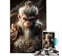 Rompecabezas para Adultos de 1000 Piezas de Wukong el Rey Mono Rompecabezas para Adolescentes Juegos relajantes Regalos para Mujeres Regalos de cumpleaños (tamaño 38x26cm)