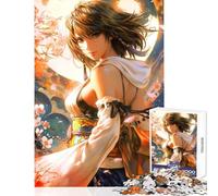 Rompecabezas para Adultos de 1000 Piezas de Yuna Final Fantasy X Juguetes antiestrés Grandes Regalos y Juguetes Juegos relajantes Entrena tu Cerebro y Tus Manos Tamaño 50x75cm