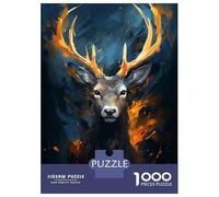 Rompecabezas para Adultos De 1000 Piezas Deer Fantasy Rompecabezas para Adultos Juego Familiar Divertido Y Humorístico Cumpleaños Y Navidad 52x38cm/1000pcs
