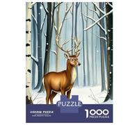 Rompecabezas para Adultos De 1000 Piezas Deer in Winter Forest Rompecabezas para Adultos Juego De Ingenio Regalos para Mujeres 70x50cm/1000pcs