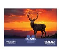 Rompecabezas para Adultos De 1000 Piezas Deer Sunset Wildlife Photography-1 Rompecabezas para Adultos Juego De Ingenio Decoración Perfecta Cumpleaños Y Navidad 70x50cm/1000pcs