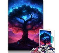 Rompecabezas para Adultos de 1000 Piezas del Árbol de la Vida, Juguete Educativo Intelectual descompresor, cumpleaños (75x50cm)