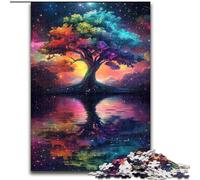 Rompecabezas para Adultos de 1000 Piezas del Árbol de la Vida Juguete Educativo Intelectual y descompresor, Toda la Familia tamaño 26x38cm