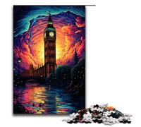 Rompecabezas para Adultos de 1000 Piezas del Big Ben británico hogar Juegos educativos 1000 Piezas (75 x 50 cm)