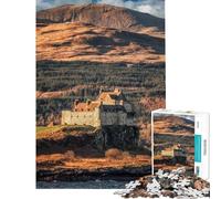 Rompecabezas para Adultos de 1000 Piezas del Castillo de Duart Isla de Mull Juego Familiar para Adultos Regalos para Mujeres cumpleaños y Navidad (tamaño 50x75cm)