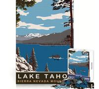 Rompecabezas para Adultos de 1000 Piezas del Lago Tahoe Creativo,Piensa,Feliz,Tiempo Libre,Ajuste Perfecto,Regalo Creativo (38x52cm)