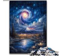 Rompecabezas para Adultos de 1000 Piezas del Misterioso Monte Fuji Ideal para Parejas, Navidad, Año Nuevo y San Valentín tamaño 26x38cm