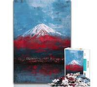 Rompecabezas para Adultos de 1000 Piezas del Monte Fuji, Ideal para Reducir el estrés, para decoración del hogar a Partir de 14 años 38x26cm