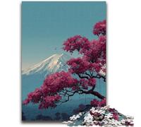 Rompecabezas para Adultos de 1000 Piezas del Monte Fuji, Japón Juegos educativos para cumpleaños y Navidad para niños de 14 años 26x38cm