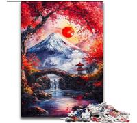 Rompecabezas para Adultos de 1000 Piezas del Monte Fuji, Japón Rompecabezas difíciles para Adultos de 50x75cm Un desafío para Adolescentes, una Divertida Noche de Juegos en Familia