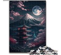 Rompecabezas para Adultos de 1000 Piezas del Monte Fuji, tamaño 26x38cm, Ideal para Parejas, Navidad, Año Nuevo y San Valentín.