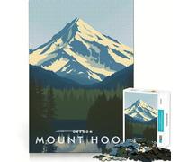 Rompecabezas para Adultos de 1000 Piezas del Monte Hood,Oregón,Corte Impecable,Divertido Juego de concentración,Regalo de Juego Gratuito,Regalo de cumpleaños Divertido (50x75cm)