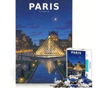 Rompecabezas para Adultos de 1000 Piezas del Museo del Louvre, Juego Educativo, decoración del hogar, para Fortalecer el Amor Entre Parejas 38x26cm