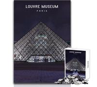 Rompecabezas para Adultos de 1000 Piezas del Museo del Louvre, Juegos educativos, difícil, Regalo de cumpleaños, tamaño 50x75cm