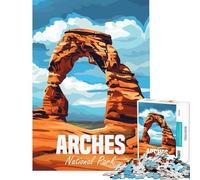 Rompecabezas para Adultos de 1000 Piezas del Parque Nacional Arches Rompecabezas de 1000 Piezas Juguetes de decoración para el hogar Regalos de decoración Amigos y Familiares (38x52cm)
