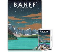Rompecabezas para Adultos de 1000 Piezas del Parque Nacional Banff,Arte Imposible,Regalo de cumpleaños,tamaño 50x75cm