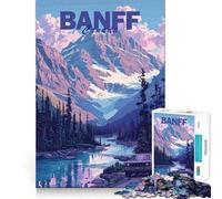 Rompecabezas para Adultos de 1000 Piezas del Parque Nacional Banff,Corte Premium,Juguete Divertido para ejercitar la Mente,Juego Relajante,decoración de cumpleaños,Regalo (38x26cm)