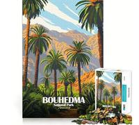 Rompecabezas para Adultos de 1000 Piezas del Parque Nacional Bouhedma,Túnez Póster Encaja a la perfección Arte Juego Inteligente Regalo Juego Lento Arte (50x75cm)
