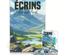 Rompecabezas para Adultos de 1000 Piezas del Parque Nacional de los Ecrins, Juegos Divertidos, decoración, Piezas de Formas aleatorias Que encajan Perfectamente 50x75cm