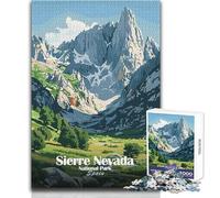 Rompecabezas para Adultos de 1000 Piezas del Parque Nacional de Sierra Nevada, España Póster Noche de Juegos y diversión Familiar Regalo Divertido y Divertido Tamaño 38x52cm