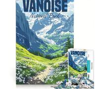 Rompecabezas para Adultos de 1000 Piezas del Parque Nacional de Vanoise Juegos Divertidos para Toda la Familia con Piezas de Formas aleatorias Que encajan Perfectamente 50x75cm