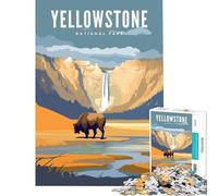 Rompecabezas para Adultos de 1000 Piezas del Parque Nacional de Yellowstone Juego Educativo y desafiante Juguete práctico para la diversión Familiar Regalos Divertidos Tamaño 75x50cm