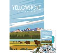 Rompecabezas para Adultos de 1000 Piezas del Parque Nacional de Yellowstone Un desafío para la Inteligencia Cerebral Juguetes adictivos Juego práctico Regalos Ideales para Mujeres Tamaño 75x50cm