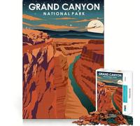 Rompecabezas para Adultos de 1000 Piezas del Parque Nacional del Gran Cañón Corte Diversión Inteligente Desafío Divertido Juego Tranquilo artístico (50x75cm)