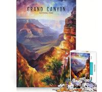 Rompecabezas para Adultos de 1000 Piezas del Parque Nacional del Gran Cañón, Juegos Familiares, decoración de Pared, con Piezas de Formas aleatorias Que encajan Perfectamente 50x75cm