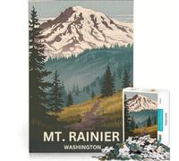 Rompecabezas para Adultos de 1000 Piezas del Parque Nacional del Monte Rainier Washington Juegos educativos y desafiantes Ideales para cumpleaños y como Regalo 38x26cm