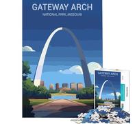 Rompecabezas para Adultos de 1000 Piezas del Parque Nacional Gateway Arch Un desafío para la Inteligencia Cerebral Juguetes adictivos Juego práctico Regalos Ideales para Mujeres Tamaño 38x26cm