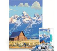 Rompecabezas para Adultos de 1000 Piezas del Parque Nacional Grand Teton, un Juego práctico, Divertido y con Humor, Ideal para añadir a la Lista de Deseos con Papá Noel 50x75cm