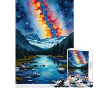 Rompecabezas para Adultos de 1000 Piezas del Parque Nacional Jasper Juguetes antiestrés Ideas de Regalo Juego práctico para Mejorar el Amor en Pareja Tamaño 38x26cm