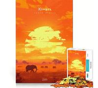 Rompecabezas para Adultos de 1000 Piezas del Parque Nacional Kruger,decoración de Bordes impecables,Juguete para un desafío Mental,para Relajarse y Disfrutar, (50x75cm)