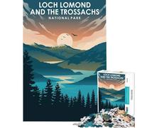 Rompecabezas para Adultos de 1000 Piezas del Parque Nacional Loch Lomond Juego Educativo desafío Juguete Juego Relajante antiestrés Regalo de cumpleaños tamaño 75x50cm
