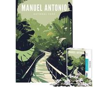 Rompecabezas para Adultos de 1000 Piezas del Parque Nacional Manuel Antonio Juego Educativo desafío Juguete Juegos relajantes Actividades Familiares Regalo de cumpleaños (tamaño 50x75cm)