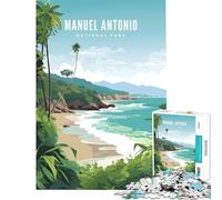Rompecabezas para Adultos de 1000 Piezas del Parque Nacional Manuel Antonio Juguetes adictivos para Cultivar la Paciencia Juego Familiar Que Mejora la Memoria Excelentes Regalos Tamaño 38x26cm