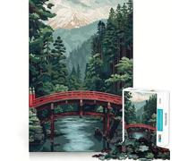 Rompecabezas para Adultos de 1000 Piezas del Parque Nacional Nikkon, Japón Juguete Que desafía la Mente Diversión Garantizada Corte (50x75cm)