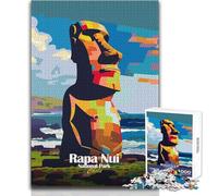 Rompecabezas para Adultos de 1000 Piezas del Parque Nacional Rapa NUI, Chile Juguetes artísticos Juegos educativos para Mejorar la Memoria Juguete Educativo Tamaño 50x75cm