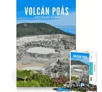 Rompecabezas para Adultos de 1000 Piezas del Parque Nacional Volcán Poás, Bordes impecables, Divertido Juego de concentración Mental, Juego Tranquilo, decoración navideña, Regalo (38x26cm)