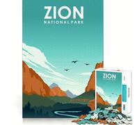 Rompecabezas para Adultos de 1000 Piezas del Parque Nacional Zion, Juego de Ajuste preciso, Juguete Inteligente para el Cerebro, Tiempo Libre, Regalo de cumpleaños para la Mente (50x75cm)