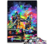 Rompecabezas para Adultos de 1000 Piezas del Puente de la Torre de Londres Un Juego desafiante Ideal para Regalar a Toda la Familia (50x75cm)