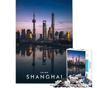 Rompecabezas para Adultos de 1000 Piezas del río Shanghai para Juegos educativos y desafiantes Juguete práctico para la diversión Familiar Regalos Divertidos tamaño 38x52cm