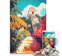 Rompecabezas para Adultos de 1000 Piezas del Templo de Tikal Guatemala Juegos relajantes desafío difícil fortalece el Amor Entre Parejas 50x75cm