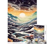 Rompecabezas para Adultos de 1000 Piezas del Valle Celestial cumpleaños Juego Educativo para Mejorar el Amor en Pareja (tamaño 38x26cm)