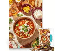 Rompecabezas para Adultos de 1000 Piezas Deliciosa Sopa Mexicana con aderezos Diversión con articulaciones Suaves Juego Casual y Divertido Ideal para cumpleaños Arte y Entretenimiento (38x52cm)